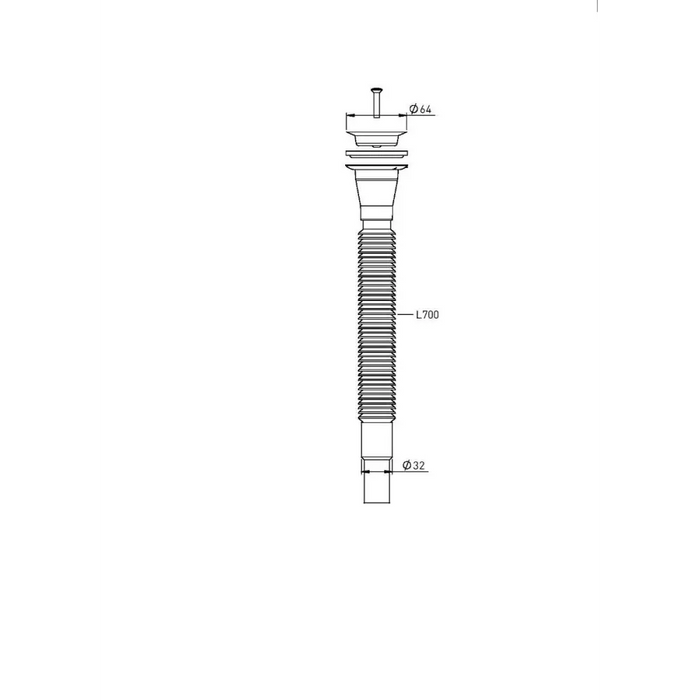 ГОФРИРАН СИФОН ЗА УМИВАЛНИК