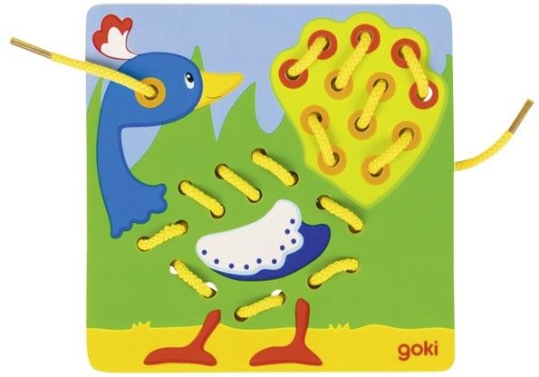 Дървена игра Goki - Научи се да шиеш