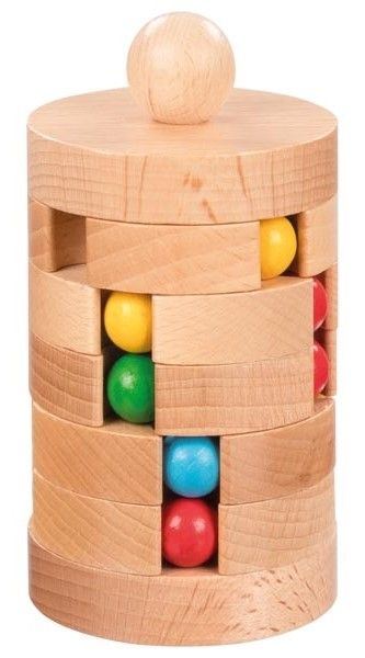 Дървена игра Goki - Кула с топчета