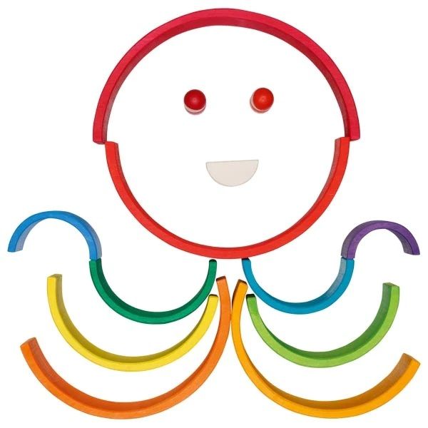 Детска играчка Goki - Дървена дъга Goki , 11 части