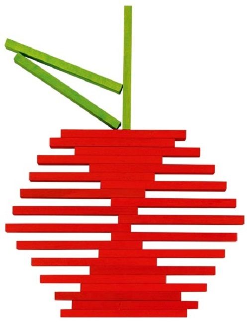 Дървен конструктор Goki - Цветен, 200 части