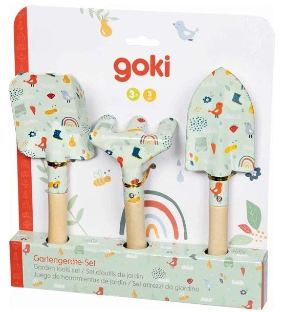 Игрален комплект Goki - Градински инструменти, пролет