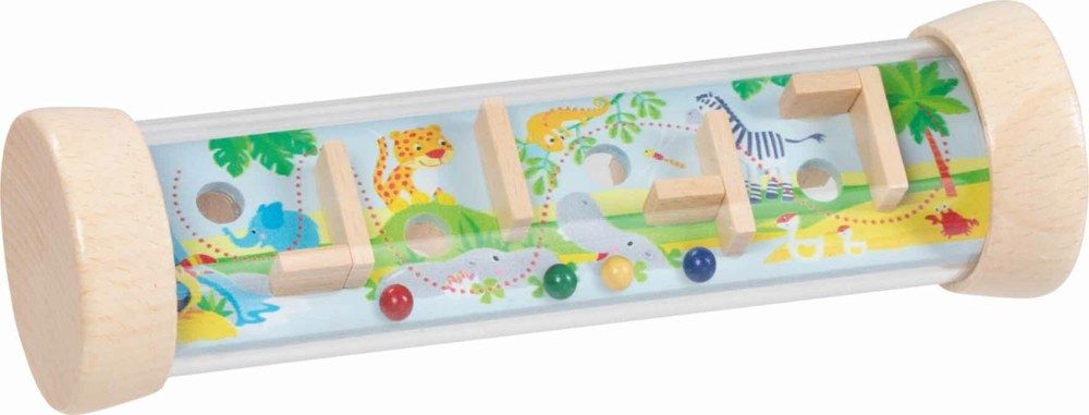 Двустранна игра за сръчност Goki - Стоманени топчета, асортимент