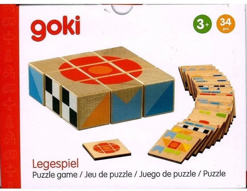 Детска образователна игра-пъзел Goki - Кубус II
