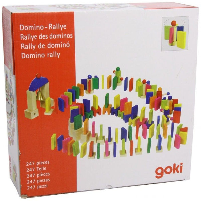 Дървен конструктор Goki - Домино, 247 части