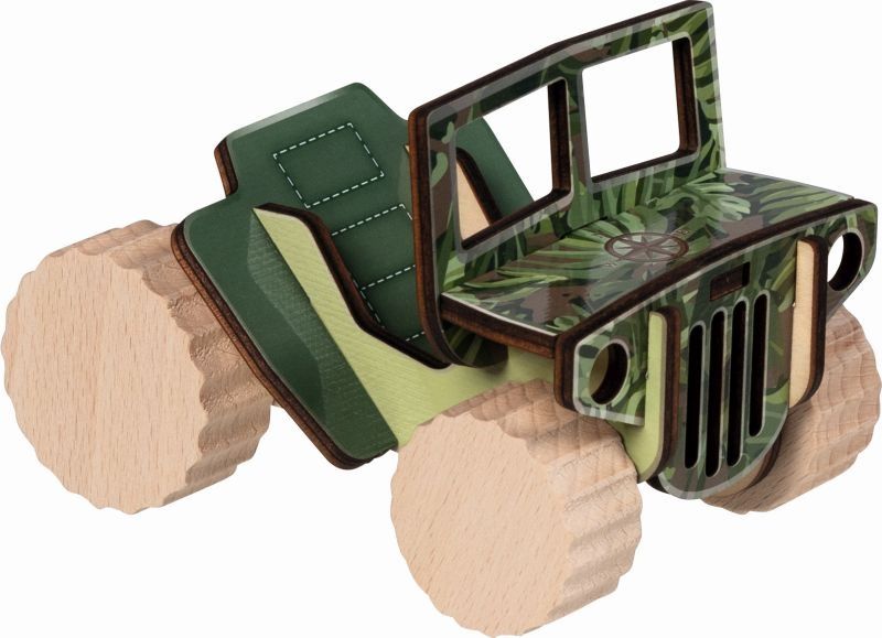 Игрален комплект Goki - Направи си сам джип Offroad