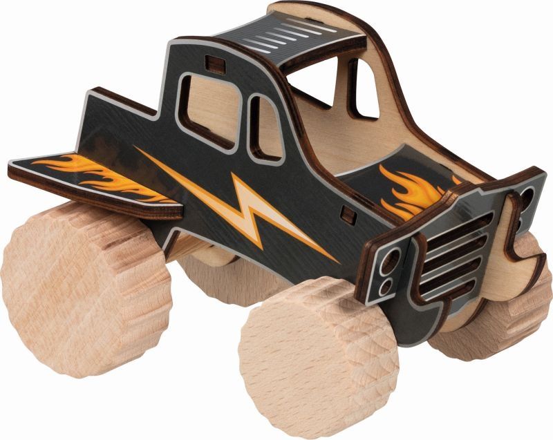 Игрален комплект Goki - Направи си сам количка Monster Truck