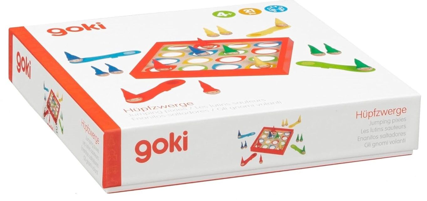 Дървена игра за сръчност Goki - Летящи джуджета
