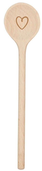 Дървена лъжица Goki - Сърце, 20 cm