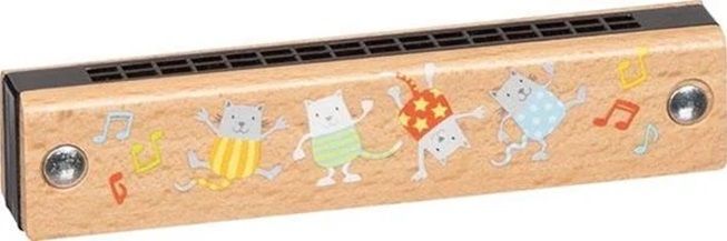 Дървена хармоника Goki - Котки, 13 cm