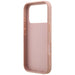 Голям 4G калъф Guess Fixed Glitter за iPhone 17 Pro - розов