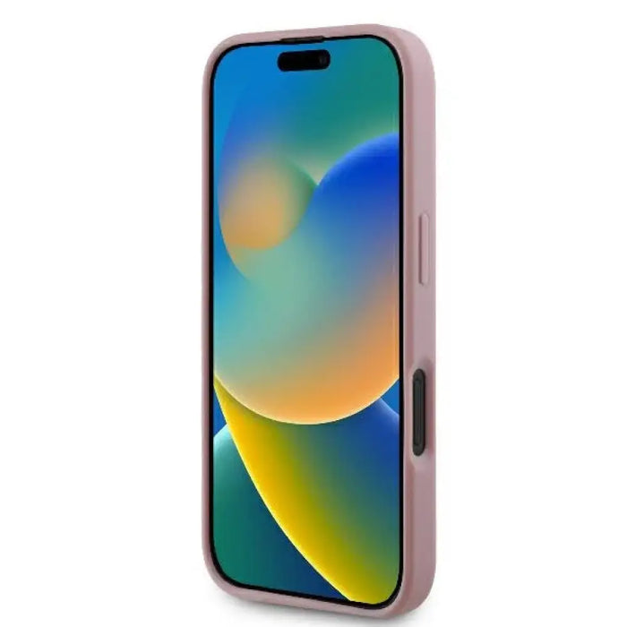 Голям 4G калъф Guess Fixed Glitter за iPhone 16 Plus 6.7’’