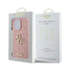 Голям 4G калъф Guess Fixed Glitter за iPhone 16 Pro - розов