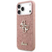 Голям 4G калъф Guess Fixed Glitter за iPhone 17 Pro Max