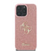 Голям 4G калъф Guess Fixed Glitter за iPhone 16 Pro Max