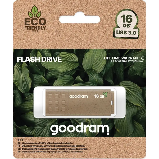 GOODRAM ФЛАШ 16 GB ЕКОЛОГИЧЕН USB 3.0 RE
