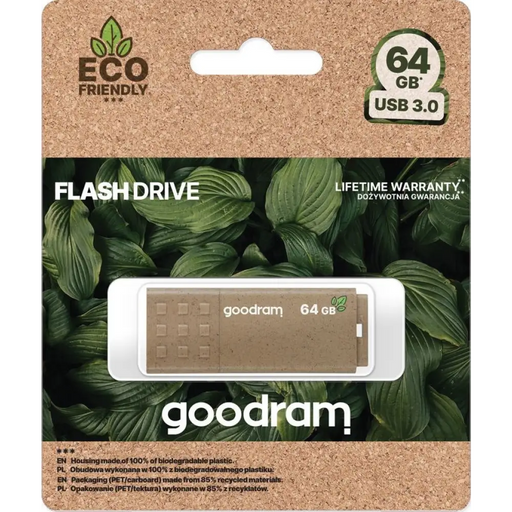 GOODRAM FLASHDRIVE 64 GB ЕКОЛОГИЧЕН USB 3.0 RE