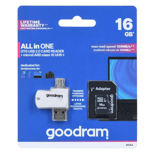 Goodram M1A4-0160R12 карта с памет 16 GB MicroSDHC Class 10