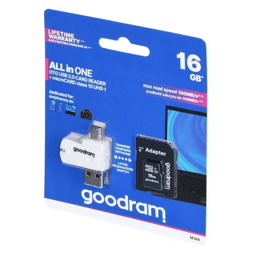 Goodram M1A4-0160R12 карта с памет 16 GB MicroSDHC Class 10
