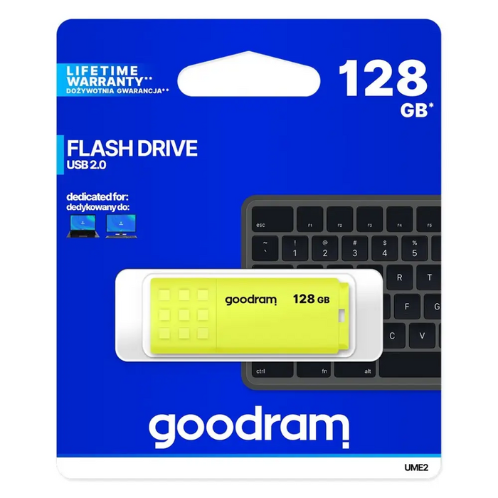Goodram UME2 128GB USB флаш устройство USB Type-A 2.0 Yellow