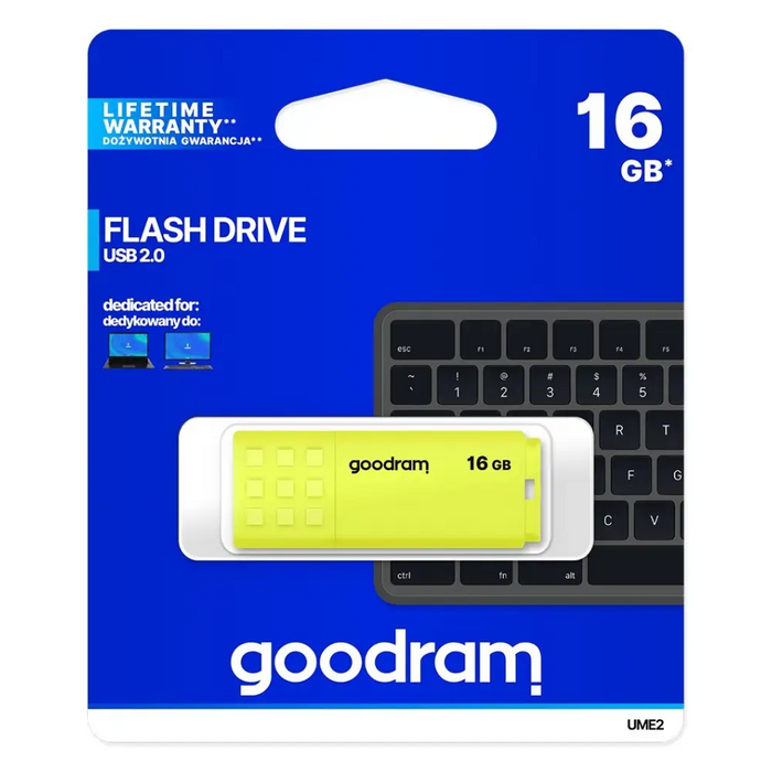 Goodram UME2 16GB USB флаш устройство USB Type-A 2.0 Yellow