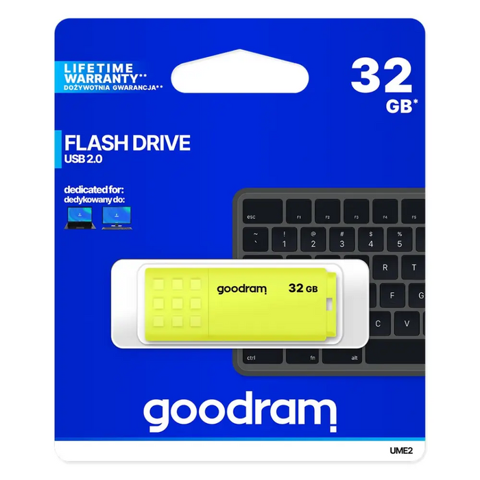 Goodram UME2 USB флашка 32 GB USB Type-A 2.0 Жълта