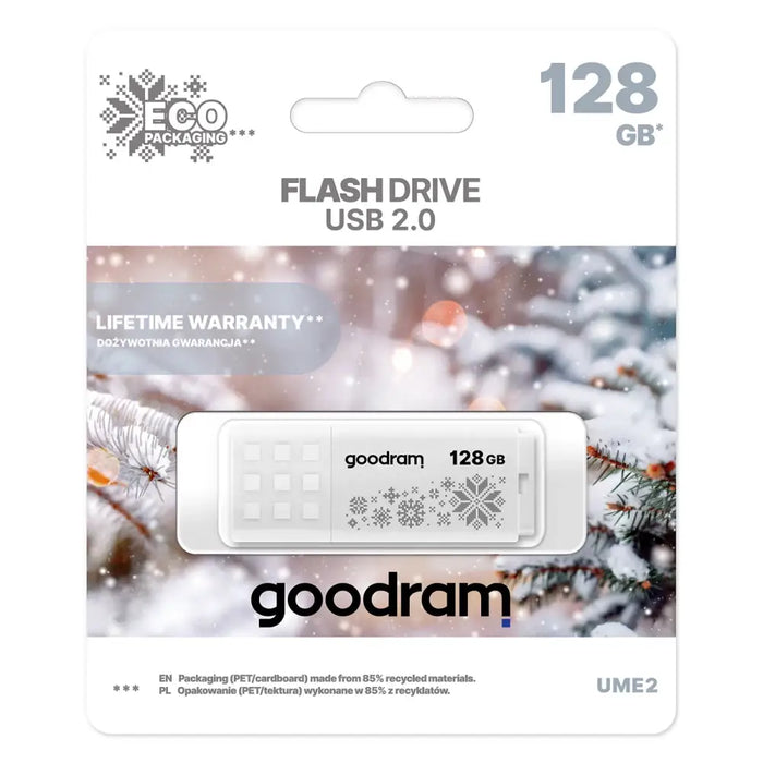 Goodram UME2 Winter USB 128GB флаш устройство - бяло