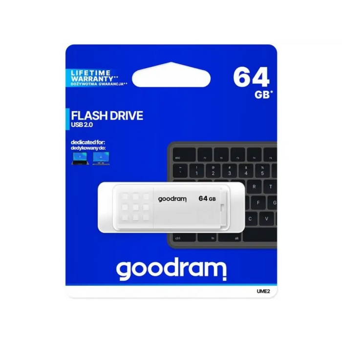 Goodram USB флашка UME2 64 GB USB Type-A 2.0 Бяла