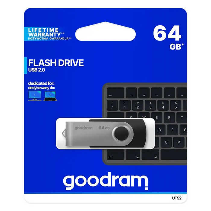 Goodram UTS2 USB флаш устройство 64 GB USB Type-A 2.0 Черно