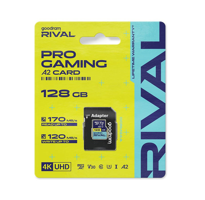 GOODRAM RIVAL M2AA 128 GB MicroSDXC V30 A2 UHS-I U3 + адаптер (GGSM2AA-1280R12)