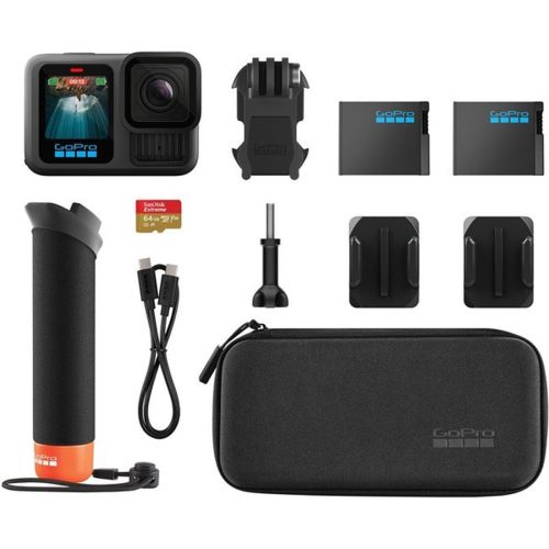 GoPro HERO13 Black Action Camera 27 MPx 5.3K 60fps Acessory Bundle, Black EU