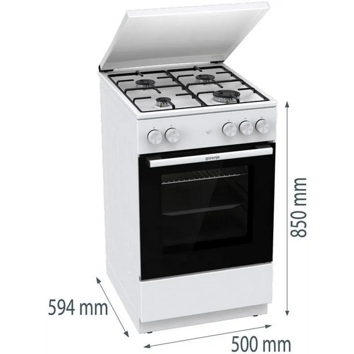 Gorenje GG5A14WJ Свободностояща готварска печка Gas White
