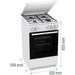 Gorenje GG5A14WJ Свободностояща готварска печка Gas White