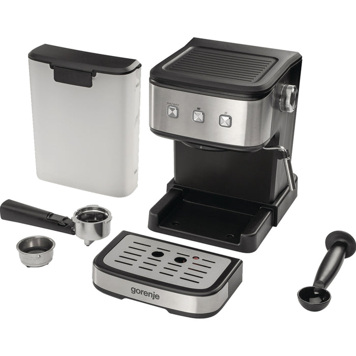 Кафемашина GORENJE ESCM12MBK 1500.00 ml, 15.00 bar, ЧЕРЕН/СИВ