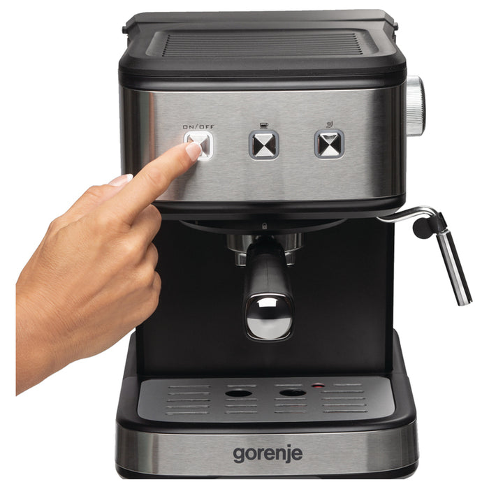 Кафемашина GORENJE ESCM12MBK 1500.00 ml, 15.00 bar, ЧЕРЕН/СИВ