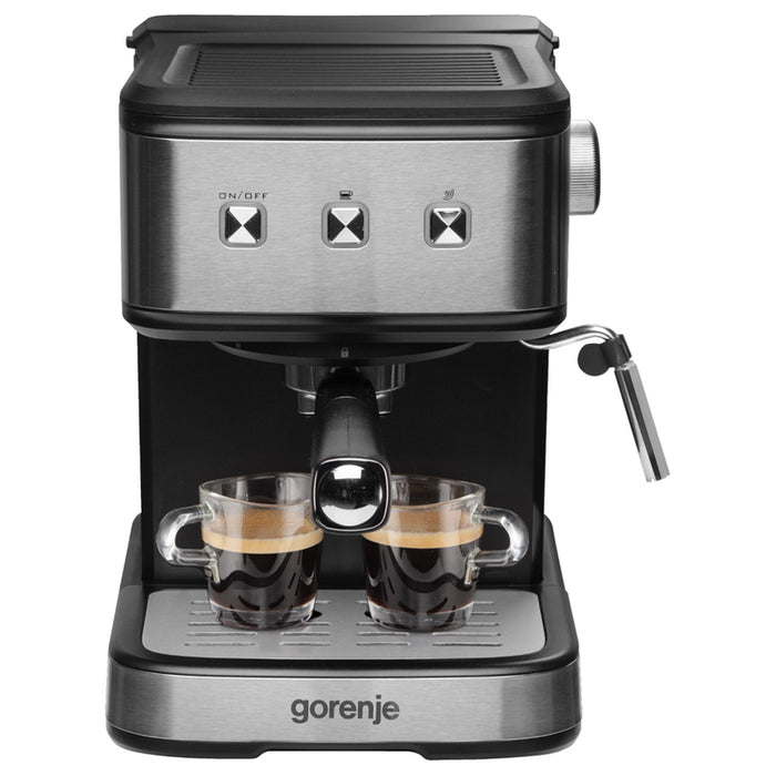 Кафемашина GORENJE ESCM12MBK 1500.00 ml, 15.00 bar, ЧЕРЕН/СИВ