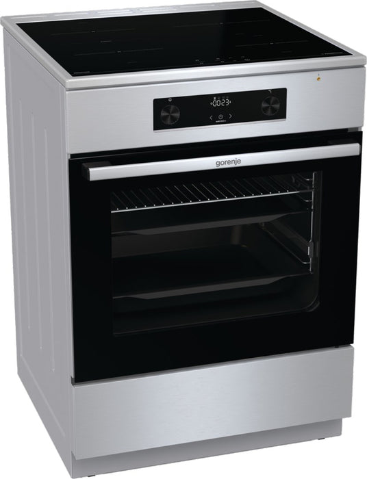 Готварска печка Gorenje GEIT6C60XPG, свободностояща, индукционна котлона с зона A