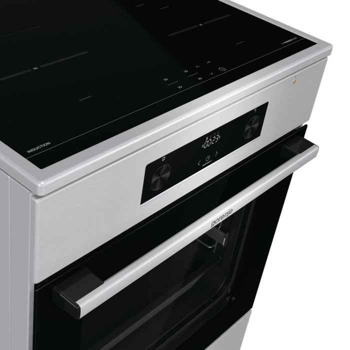 Готварска печка Gorenje GEIT6C60XPG, свободностояща, индукционна котлона с зона A