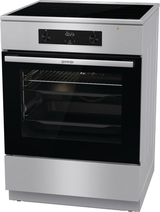 Готварска печка Gorenje GEIT6C60XPG, свободностояща, индукционна котлона с зона A