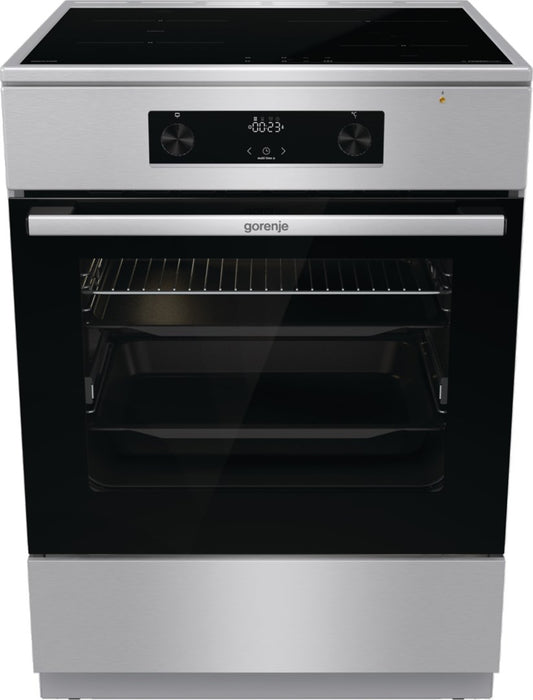 Готварска печка Gorenje GEIT6C60XPG, свободностояща, индукционна котлона с зона A