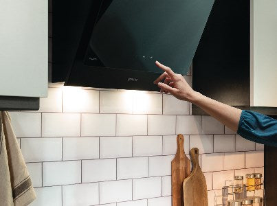 Gorenje WHI6SYB Стенен умивател Черен 650 м³/ч