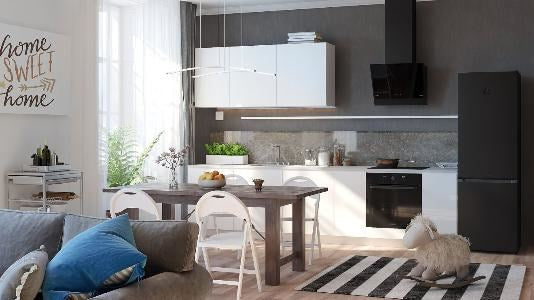 Gorenje WHI6SYB Стенен умивател Черен 650 м³/ч