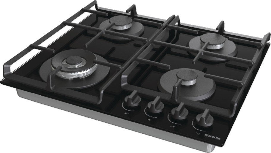 Котлон Gorenje GTW641EB Черен Вграден 60 см Газ 4 зони