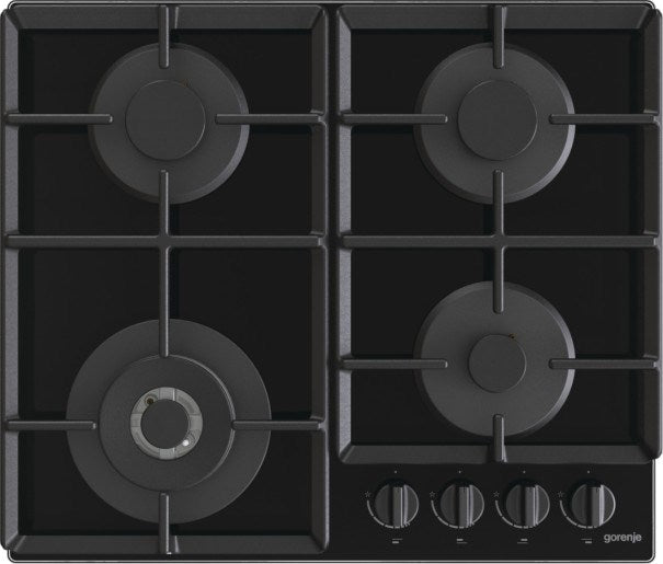 Котлон Gorenje GTW641EB Черен Вграден 60 см Газ 4 зони