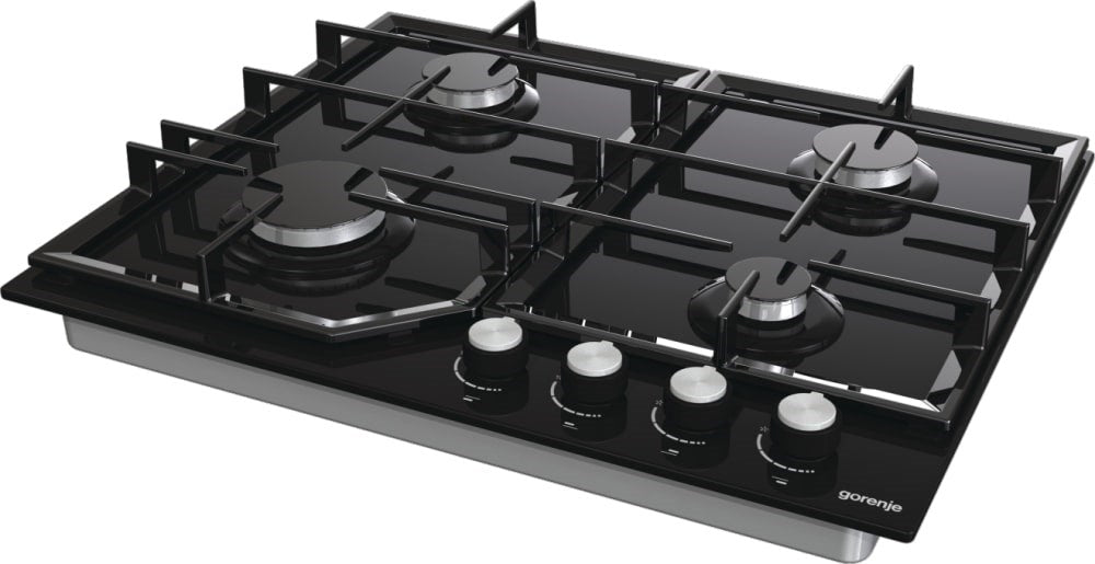 Gorenje GT641KB котлон Черен Вграден 60 см Газ 4 зона(и)
