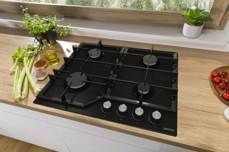 Gorenje GT641KB котлон Черен Вграден 60 см Газ 4 зона(и)