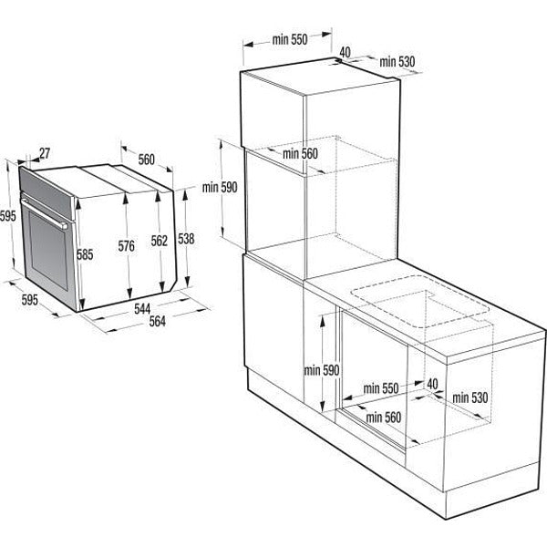 Фурна за вграждане GORENJE BOS6747A05DG, 77 л, AutoBake