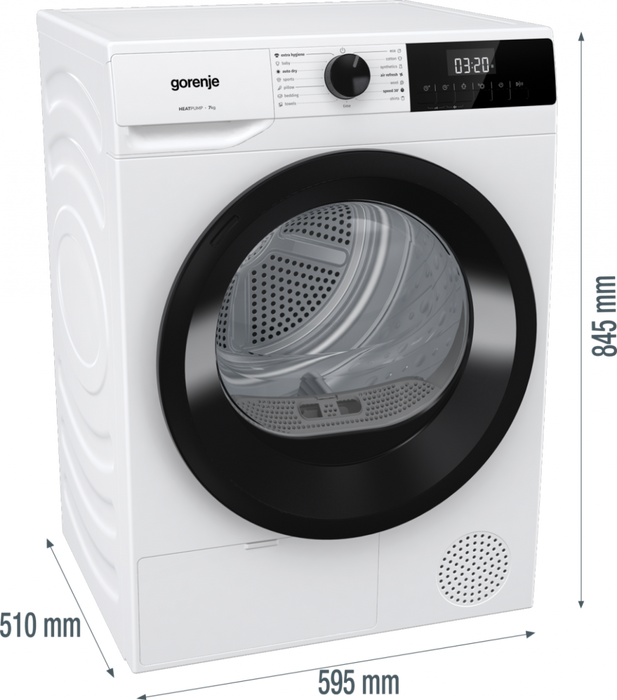 Сушилня GORENJE D2HNE7E, 7 кг, Термопомпа