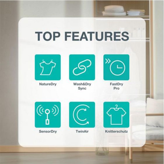 Сушилня GORENJE DG68C, 8 кг, Термопомпа, Wi-Fi