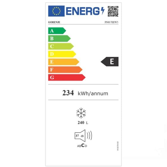 Фризер GORENJE FN617EEW5, 240 л, NoFrost, 172 см